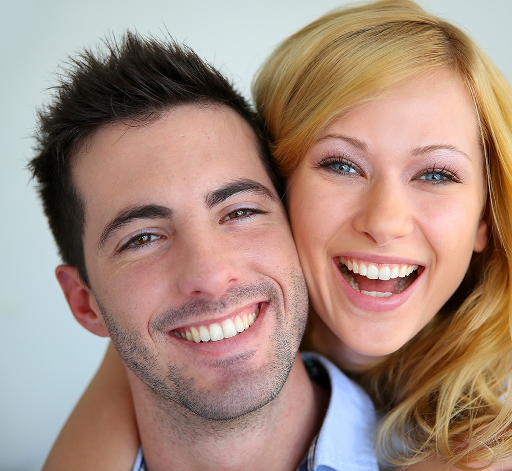 Cheerful in love couple at home